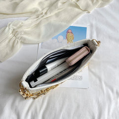 Stone Pattern PU Leather Armpit Bag Chain Shoulder Handbags