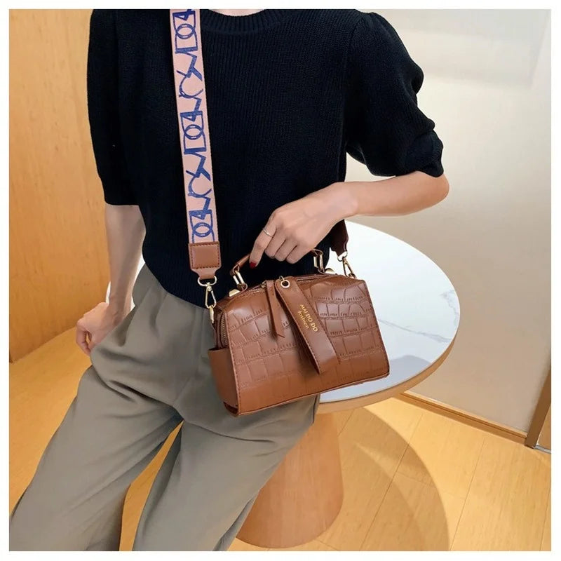 Vintage PU Leather Women Shoulder Bag Crossbody Bag Bolsa