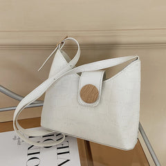 Stone Pattern Tote Bag Solid Texture Underarm Messenger Handbag