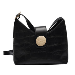 Stone Pattern Tote Bag Solid Texture Underarm Messenger Handbag