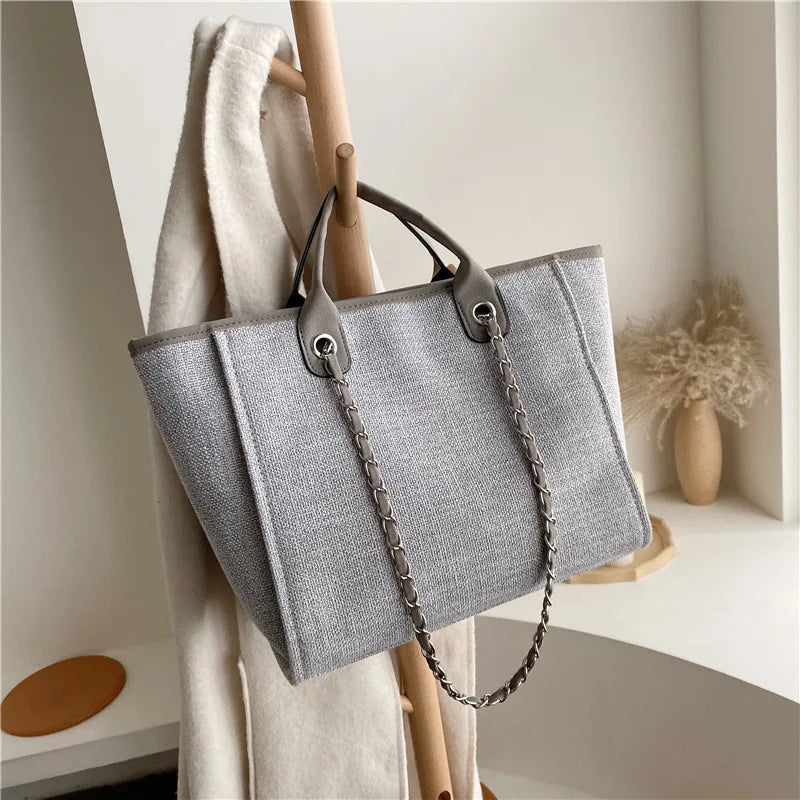 Stone Pattern Women's Handbags Beach Canvas Tote Bag