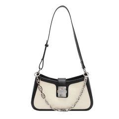 Stone Pattern Leather Shoulder Bags for Women with Chain Handbag and Purses