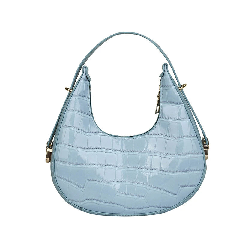 Stone Pattern Leather Women Handbag Wallet Shoulder Bag