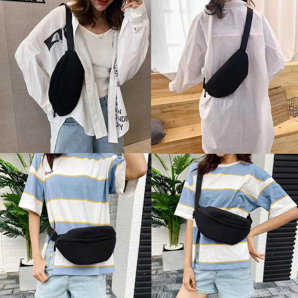 Letter Print Storage Waist Bag Multi-Functional Chest Bags
