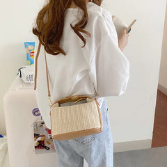 Straw Crossbody Bag Bohemian Small Woven Summer Purse & Handbag