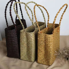 Straw Woven Handbag Portable Large Capacity Bag