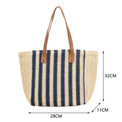 Straw Woven Underarm Shoulder Bags Women Summer Beach Female Shopper Handbags