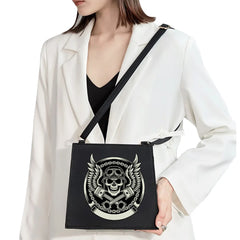 Gothic Skull Pattern Shoulder Bag for Women