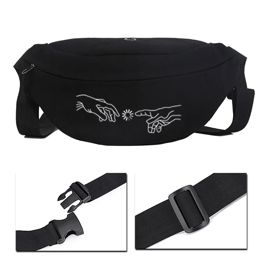 Multifunctional Fitness Shoulder Bag with Picture Print Pattern