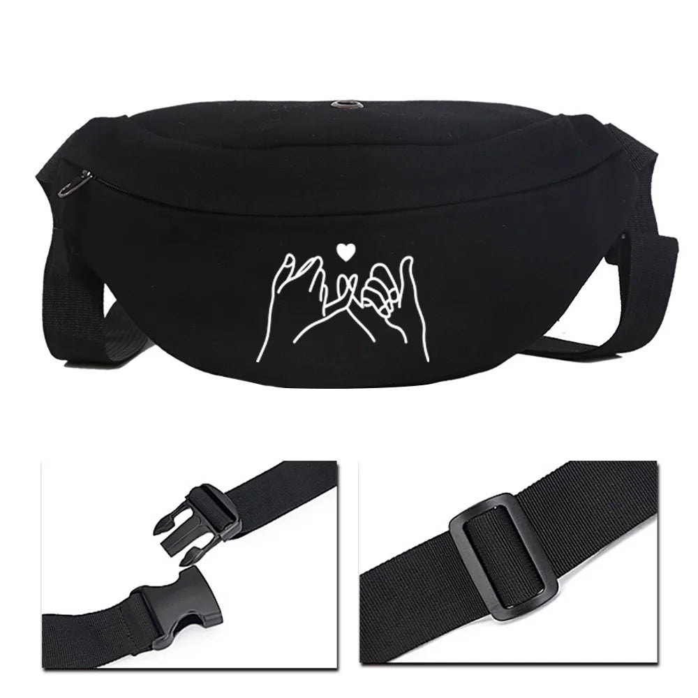 Multifunctional Fitness Shoulder Bag with Picture Print Pattern