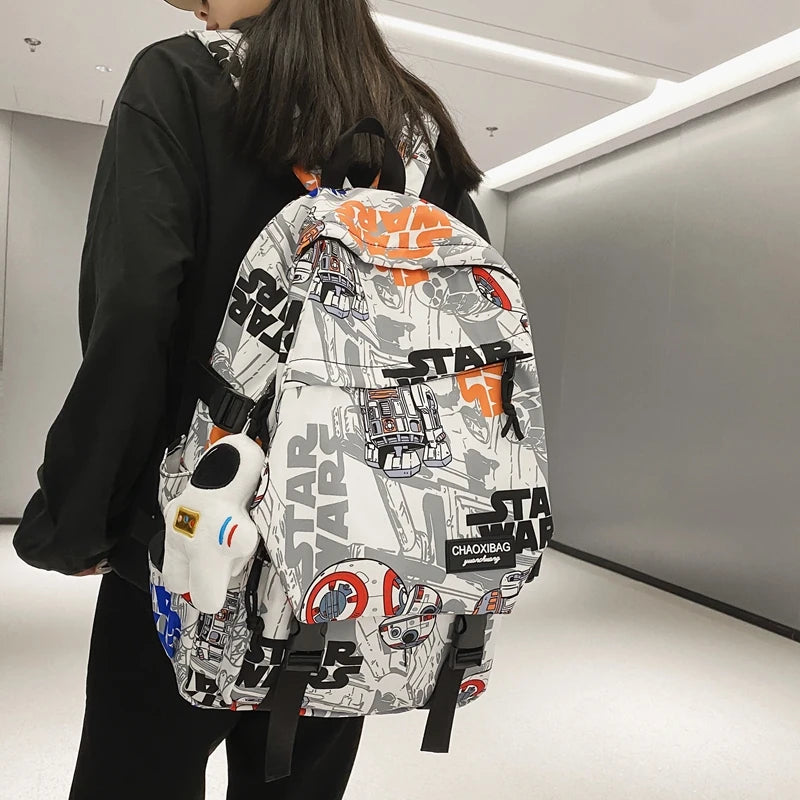Graffiti Street Backpack Unisex Schoolbag Large Capacity Outdoor Travel
