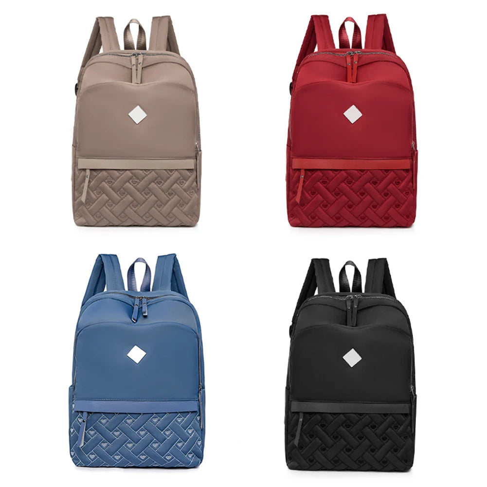 Oxford School Backpack Large Capacity Zipper Casual Bag