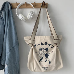 Large Capacity Canvas Cloth Bag Women Shopping Handbag Eco Totes