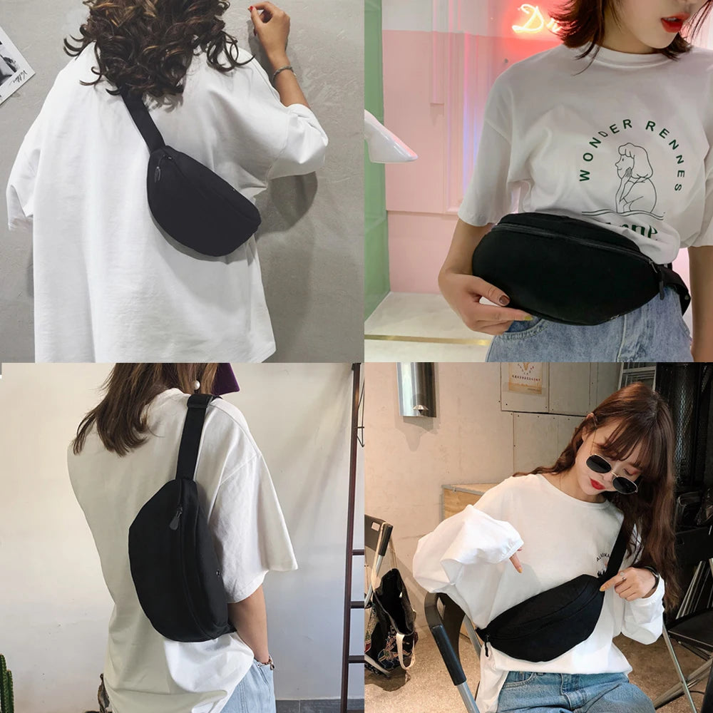 Canvas Sports Messenger Waist Bag Convenient Capacity