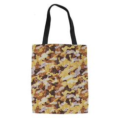 Camouflage Canvas Shoulder Bag for Shopping Men Women