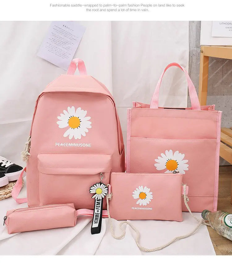 Versatile Daisy Bag Set Double Back Shoulder Female