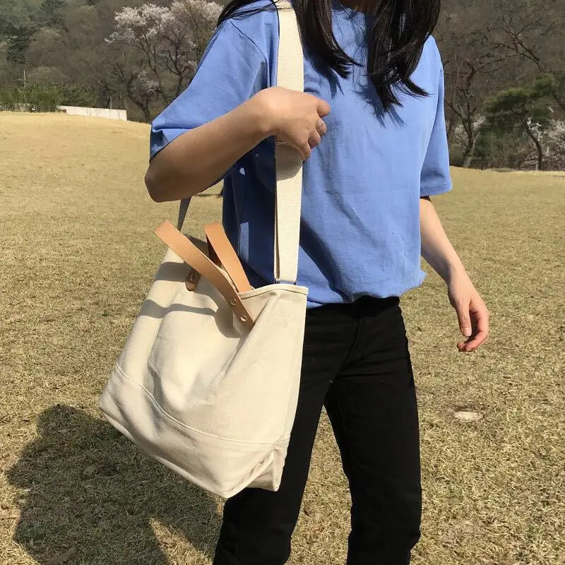 Student Schoolbag Classic Canvas Handbag Shoulder Bag