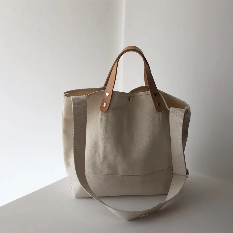 Student Schoolbag Classic Canvas Handbag Shoulder Bag