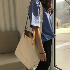 Student Schoolbag Classic Canvas Handbag Shoulder Bag