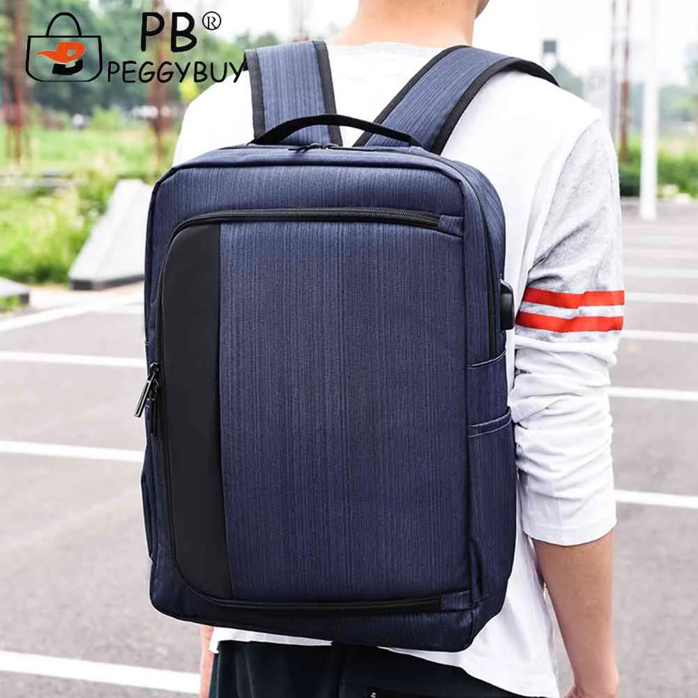 Student Travel Laptop Backpack - High Oxford Shoulder Knapsack with USB Charging