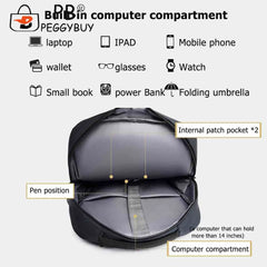 Student Travel Laptop Backpack - High Oxford Shoulder Knapsack with USB Charging