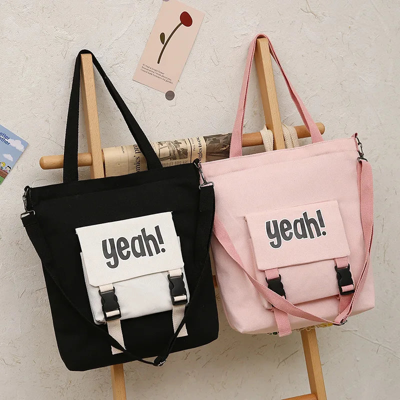 Student Tutoring Bag Large Capacity Ladies Canvas Shoulder Bag