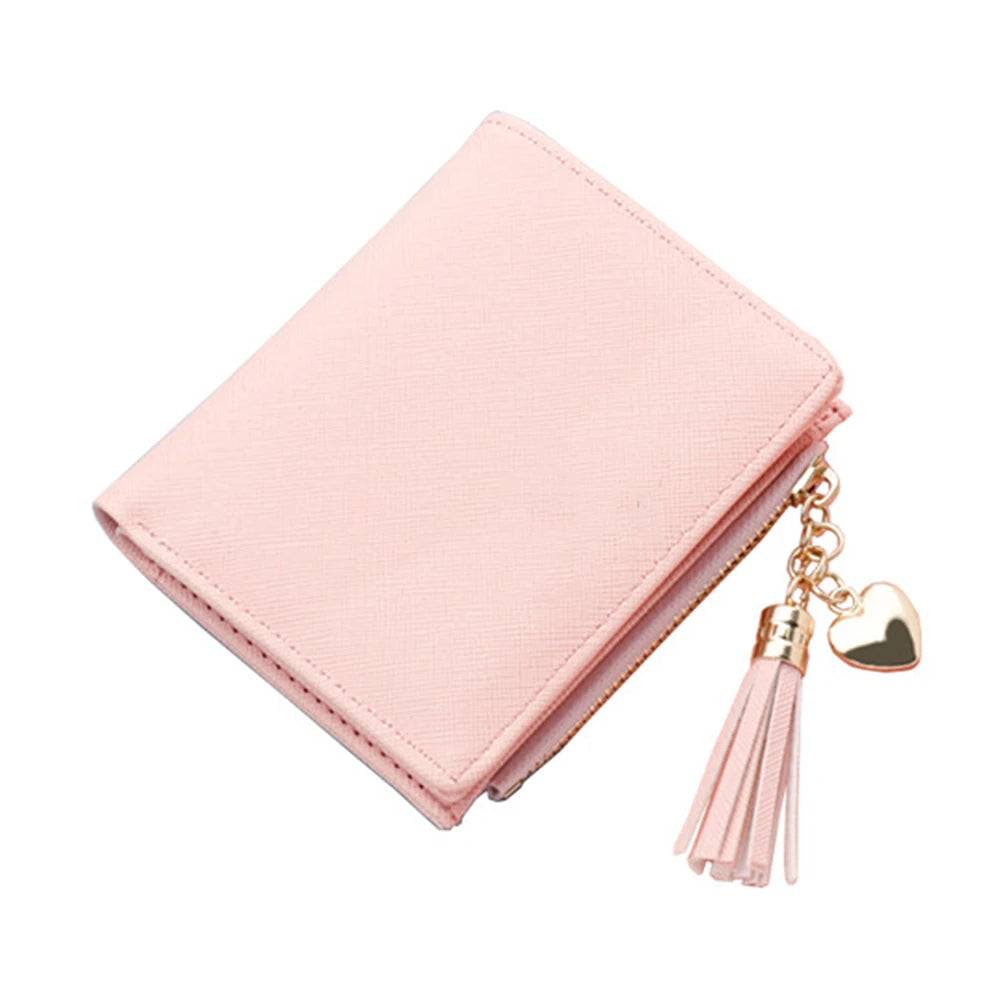 Women's Short Tassel Wallet Clutch Bag for Traveling