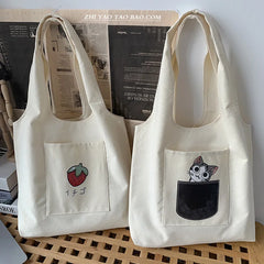 Small Fresh Shoulder Bag for Women Art Style