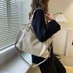 Stylish Large Women's Shoulder Bag Soft Leather High Capacity Tote Hand