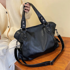 Stylish Large Women's Shoulder Bag Soft Leather High Capacity Tote Hand