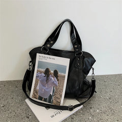 Stylish Large Women's Shoulder Bag Soft Leather High Capacity Tote Hand