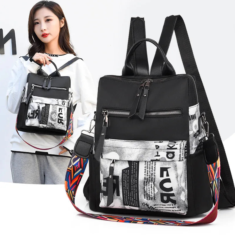 Stylish Oxford Backpacks Women Anti-theft Travel Female Shoulder Bag