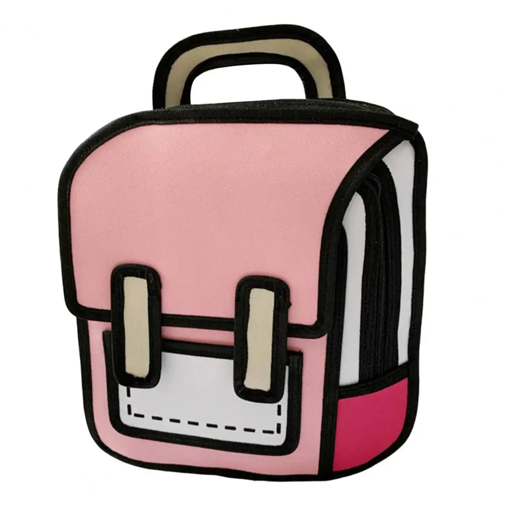 Stylish Teenager Backpack Lightweight Comic Bookbag Smooth Zipper