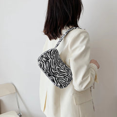Animal Printing Canvas Shoulder Bag for Daily Shopping