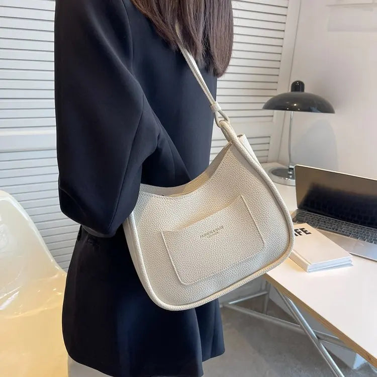 Stylish Women's Messenger Bag Solid PU Leather Satchel