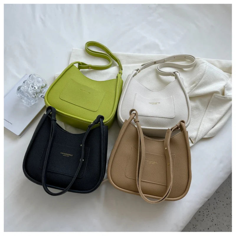 Stylish Women's Messenger Bag Solid PU Leather Satchel