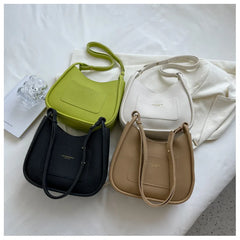 Stylish Women's Messenger Bag Solid PU Leather Satchel