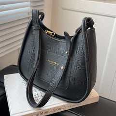 Stylish Women's Messenger Bag Solid PU Leather Satchel