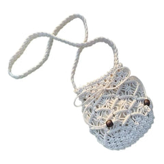 Stylish Woven Shoulder Bag Bucket Bag Phone Purse Mini Women's Summer Beach Hand