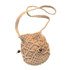 Stylish Woven Shoulder Bag Bucket Bag Phone Purse Mini Women's Summer Beach Hand