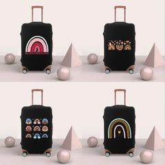 Travel Luggage Cover Elastic Dust Washable Protective Anti-scratch Rainbow