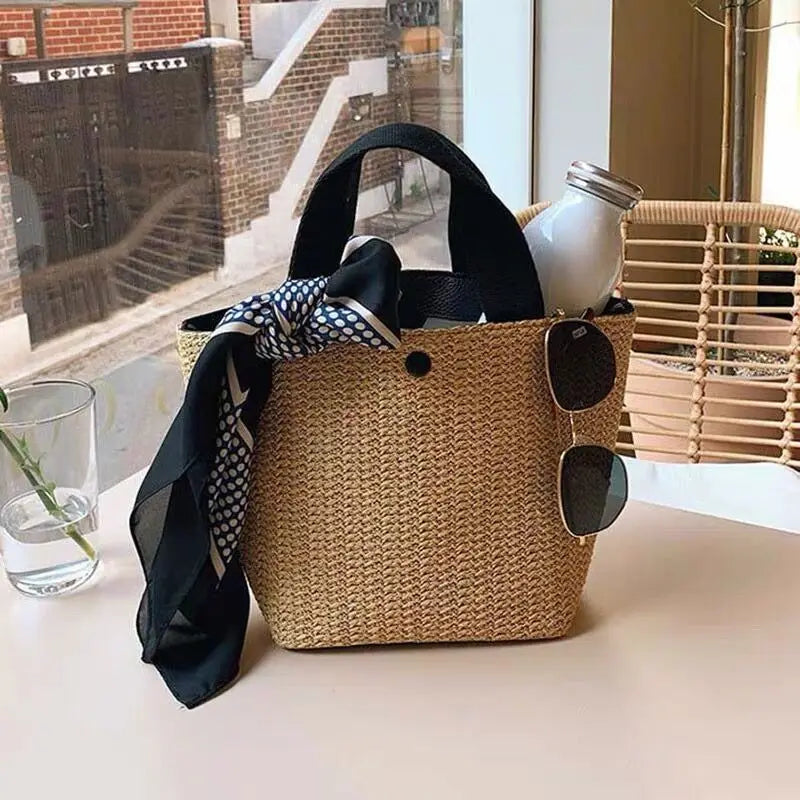 Summer Beach Bag Retro Handbag Woven Women Bag