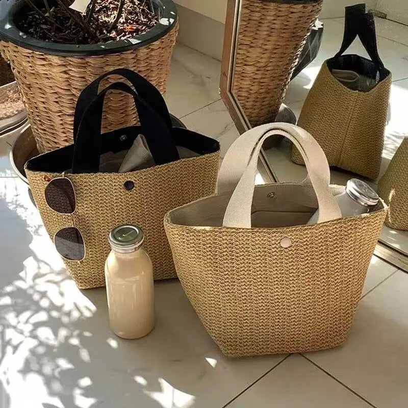 Summer Beach Bag Retro Handbag Woven Women Bag