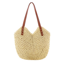 Summer Beach Vacation Straw Handbag Casual All-match Hollow Totes
