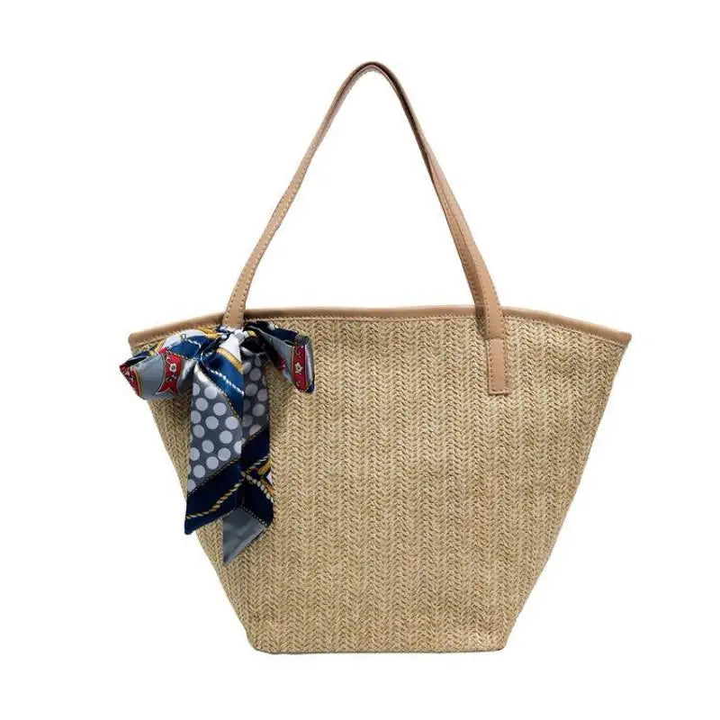 Summer Women's Straw Shoulder Beach Tote Bag Large Capacity Handbag