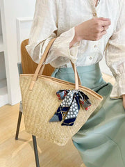 Summer Women's Straw Shoulder Beach Tote Bag Large Capacity Handbag