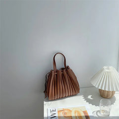 Summer Bucket Pouch Handbags Women Leather Bags Shoulder Girl