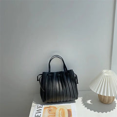 Summer Bucket Pouch Handbags Women Leather Bags Shoulder Girl