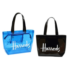 Clear Tote Jelly Handbags with Zipper Closure PVC Washable Shoulder Bags