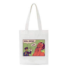 Summer Devil Satan Casual Women Canvas Fun Punk Harajuku Large-capacity